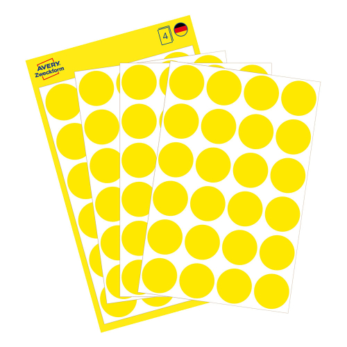 Самоз. кръгчета Avery ф18 жълт 96бр, 1000000000052077 02 