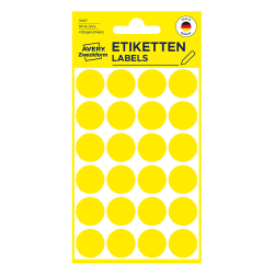 Самоз. кръгчета Avery ф18 жълт 96бр