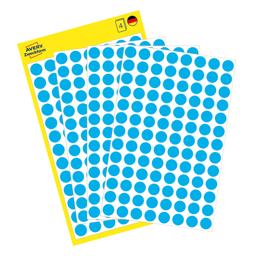 Самоз. кръгчета Avery ф8 син 416бр, 1000000000052080 02 