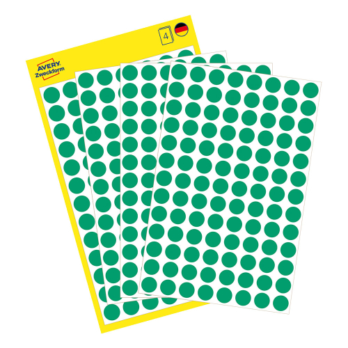 Самоз. кръгчета Avery ф8 зелен 416бр, 1000000000052081 02 