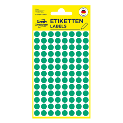Самоз. кръгчета Avery ф8 зелен 416бр