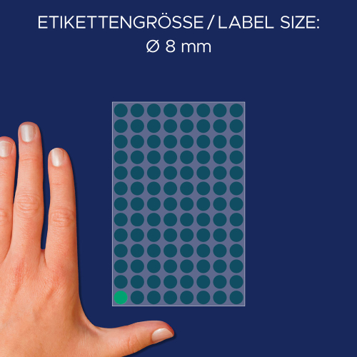 Самоз. кръгчета Avery ф8 зелен 416бр, 1000000000052081 04 