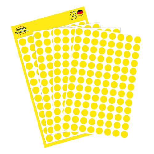 Самоз. кръгчета Avery ф8 жълт 416бр, 1000000000052082 02 