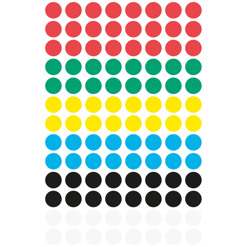 Самоз. кръгчета Avery ф8 асорти 416бр, 1000000000052084 07 