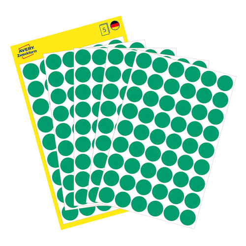 Самоз. кръгчета Avery ф12 зелен 270бр, 1000000000052088 02 