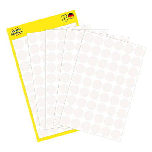 Самоз. кръгчета Avery ф12 бял 270бр, 1000000000052090 02 