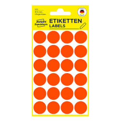 Самоз. кръгчета Avery ф18 неон чрв. 96бр