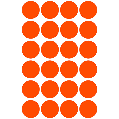 Самоз. кръгчета Avery ф18 неон чрв. 96бр, 1000000000052093 07 