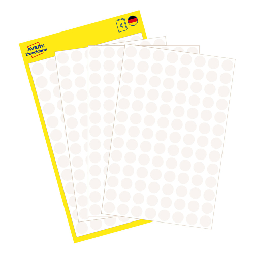 Самоз. кръгчета Avery ф8 бял 416бр, 1000000000052095 02 