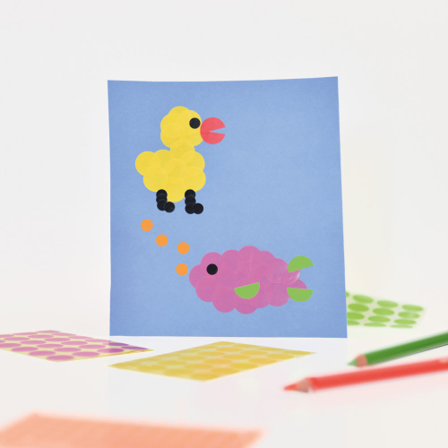 Самоз. кръгчета Avery ф8 неон злн. 416бр, 1000000000052097 06 