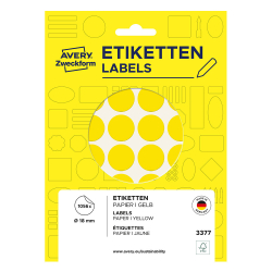 Самоз. кръгчета Avery ф18 жълт 1056бр
