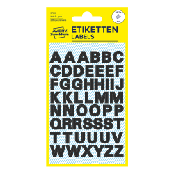 Самоз. букви 9.5мм черен 130бр
