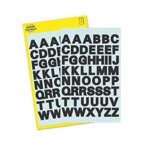 Самоз. букви 9.5мм черен 130бр, 1000000000052121 05 