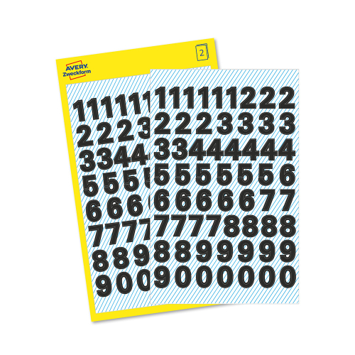 Avery adhesive numbers 9.5mm blk 126pcs, 1000000000052122 05 
