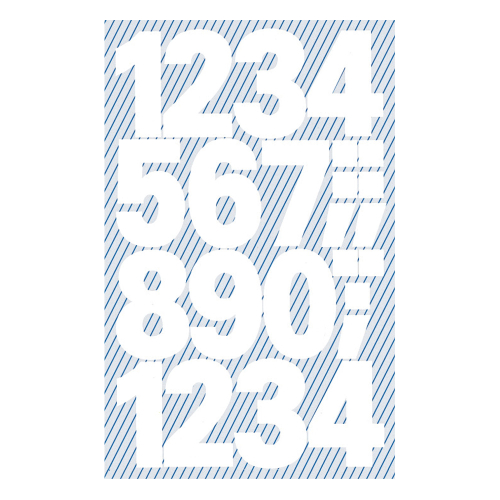 Самоз. цифри 25мм бял 48бр, 1000000000052126 02 