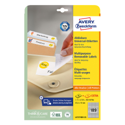 Етикети Avery отлеп. 25.4/10 189ет 30л