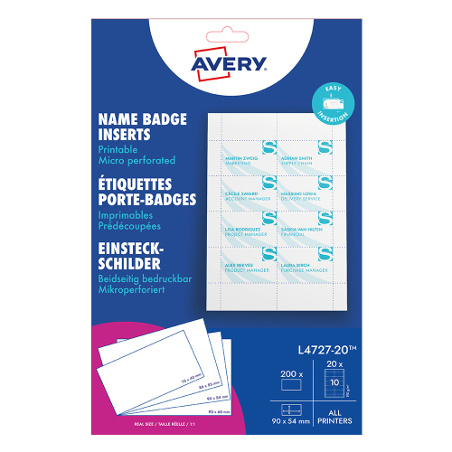Етикети за бадж Avery 90/54 10ет 20л, 1000000000052242 07 