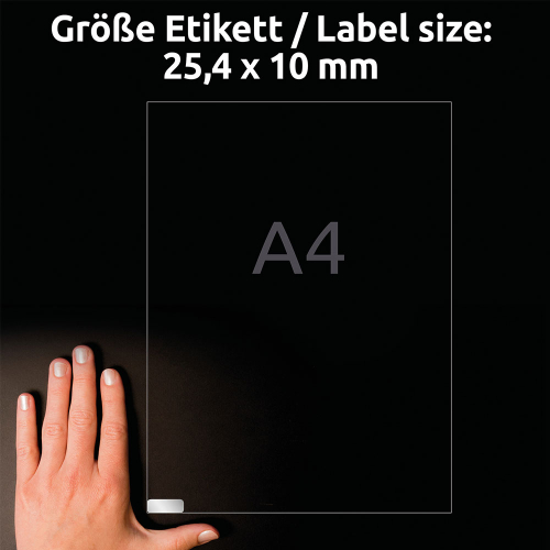 Етикети Avery 25.4/10 A4 189ет сребр.20л, 1000000000052265 05 