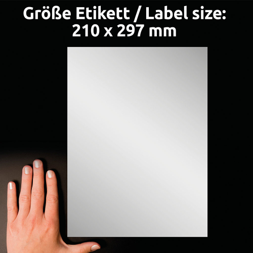 Етикети Avery 210/297 A4 1ет сребр. 20л, 1000000000052269 05 