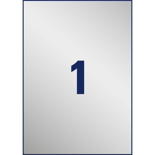 Етикети Avery 210/297 A4 1ет сребр. 20л, 1000000000052269 06 