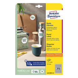 Етикети Avery отлеп. кръг ф10 315ет 25л