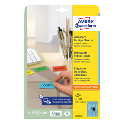 Етикети Avery отл.45.7/21.2 48ет 20л син