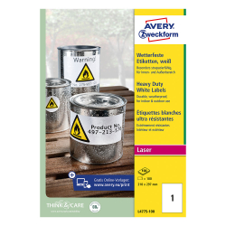 Avery Heavy Duty labels 210/297 1p 100sh