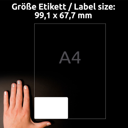 Етикети Avery 99.1/67.7 Супер 8ет 10л, 1000000000052283 04 