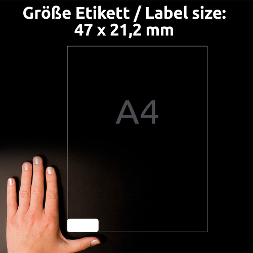 Avery Labels 45.7/21.2 Super 48pcs 10sh, 1000000000052279 04 