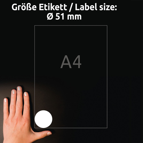 Етикети Avery кръг ф51 A4 15ет 10л, 1000000000052212 06 