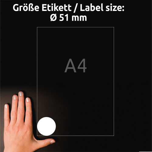 Етикети Avery отлеп. кръг ф51 48ет 10л, 1000000000052213 05 