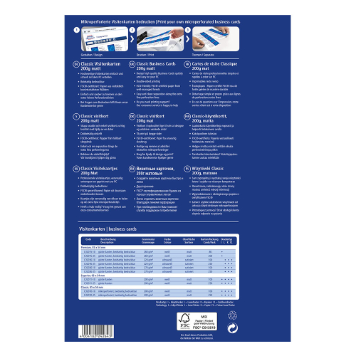 Визитки Avery 85/54 двустранни 10бр 25л, 1000000000052216 02 