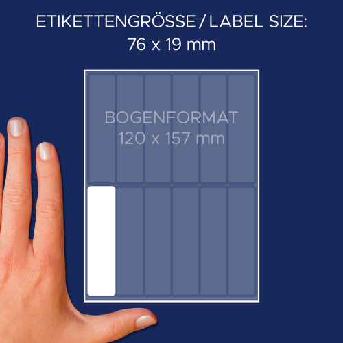 Бадж етикети Avery плат 76/19 120бр hand, 1000000000052144 05 