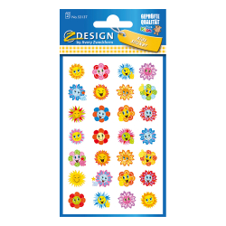 Avery stickers smiling flowers 56pcs