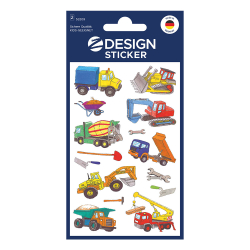 Avery stickers construction vehicles 28p