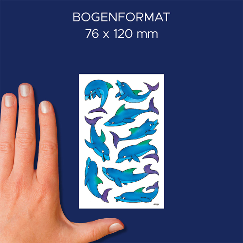 Стикери с брокат Avery делфини 18бр, 1000000000052151 03 