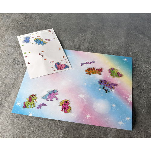 Стикери с брокат Avery еднорози 9бр, 1000000000052160 02 