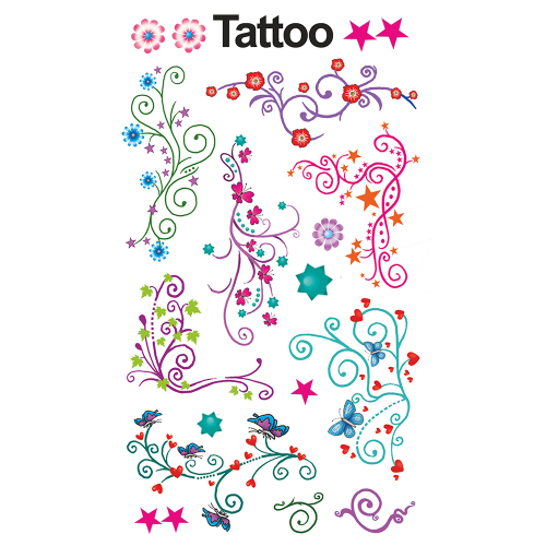 Avery Temporary Tattoos flower 17pcs, 1000000000052172 04 