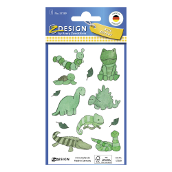 Стикери с брокат Avery влечуги 8бр