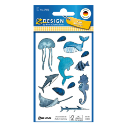 Стикери с брокат Avery морски животни 8б