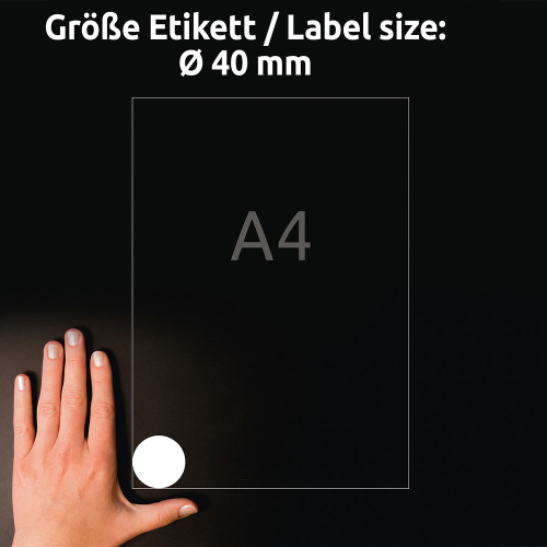 Етикети Avery кръг ф40 A4 24е 100л, 1000000000052240 05 