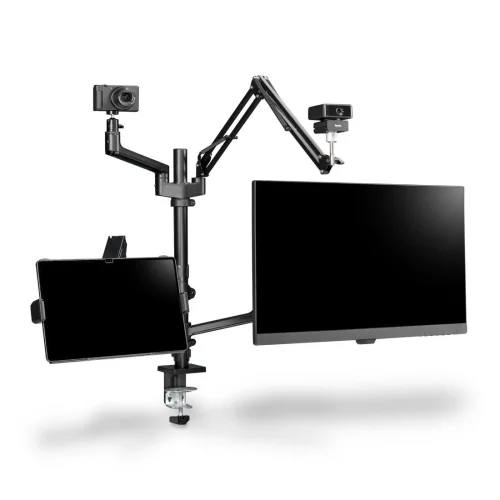 Hama Monitor Holder for Streaming Setup, 4 Arms, Height-adjustable, Swivel, 2004007249046635 13 