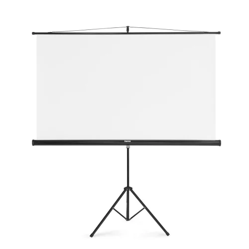 Екран на стойка 180x180 cm, 2 в 1, мобилен комплект, телескопична тръба, бял, 2004007249215734