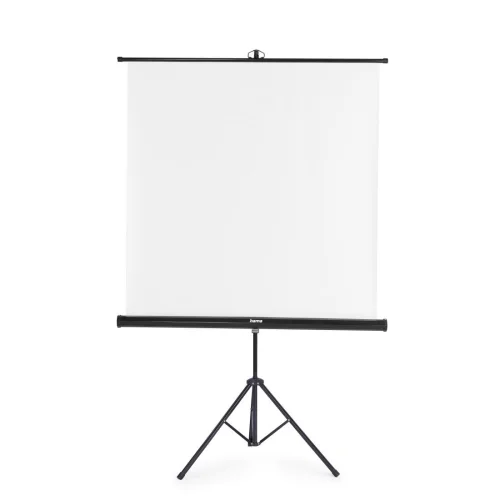 Hama Screen with tripod, 125 x 125 cm, 2-in-1, mobile set, telescopic tube, white, 2004007249215758 06 