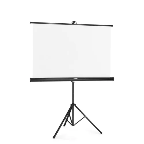 Hama Screen with tripod, 125 x 125 cm, 2-in-1, mobile set, telescopic tube, white, 2004007249215758 08 