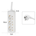 Power Strip Hama 30381, 3 outlets, White, 2004007249303813 07 