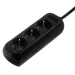 Power Strip Hama 30391, 3 outlets, Black, 2004007249303912 06 