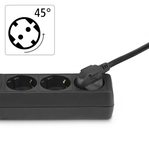 Power Strip Hama 30391, 3 outlets, Black, 2004007249303912 05 