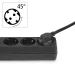 Power Strip Hama 30391, 3 outlets, Black, 2004007249303912 06 