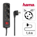 Разклонител Hama 30392 3 гнезда с ключ, черен, 2004007249303929 03 
